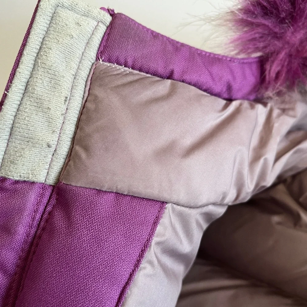 North Face down jacket girls large 14 16 Greenland parka purple Hyvent hooded - Picture 8 of 11